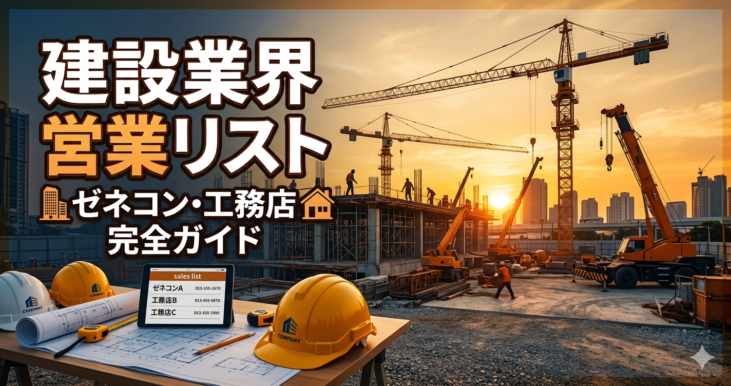 建設業界の営業リスト完全ガイド