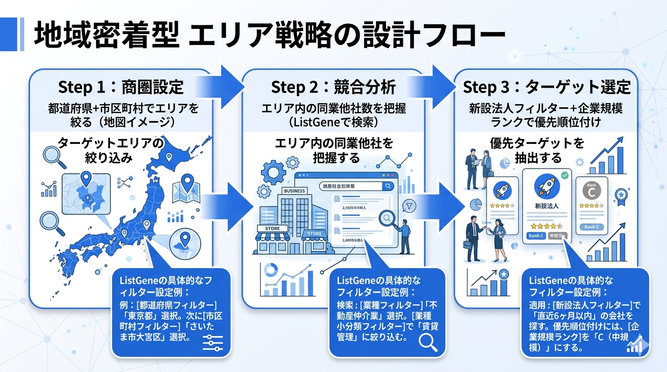 地域密着型エリア戦略の設計フロー