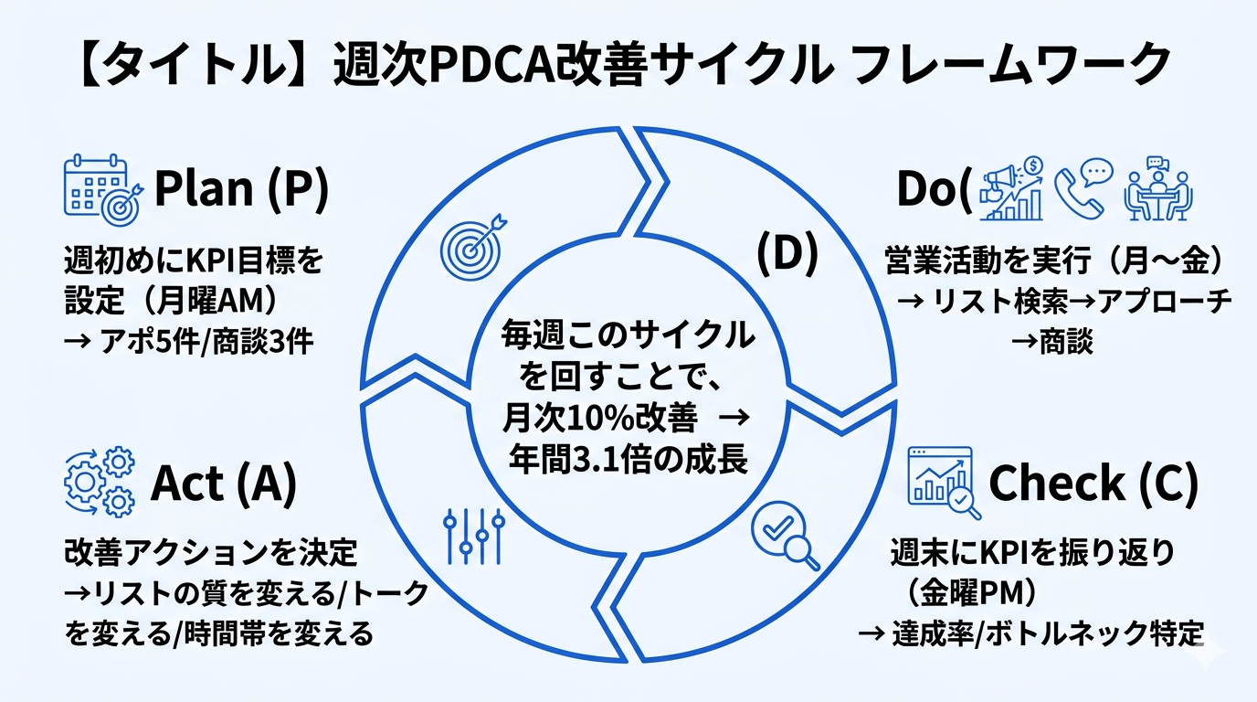 週次PDCAサイクルの運用フレームワーク